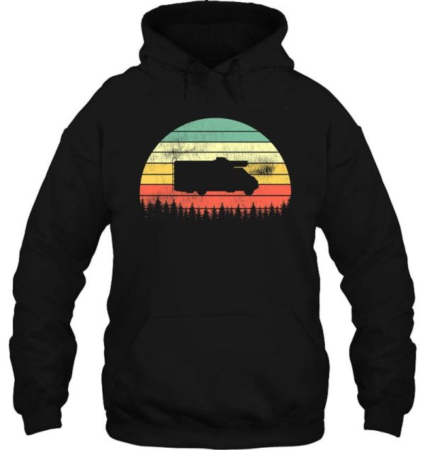 camping van camper vintage sunset hoodie