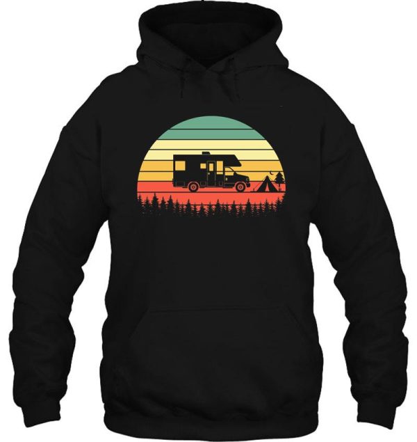 camping van camper vintage sunset hoodie