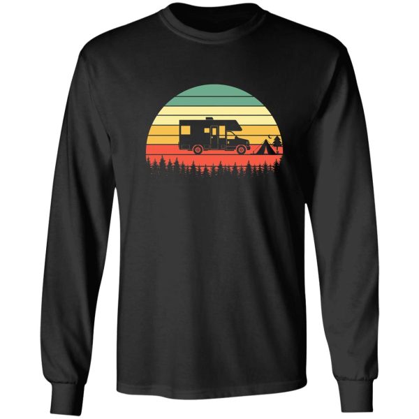 camping van camper vintage sunset long sleeve