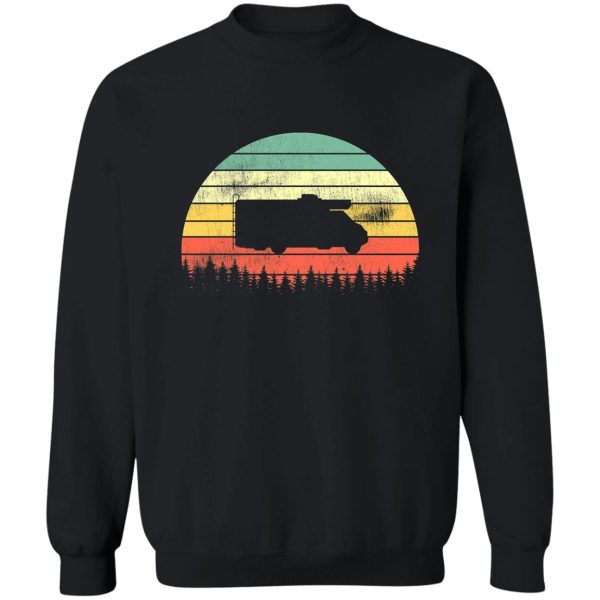 camping van camper vintage sunset sweatshirt