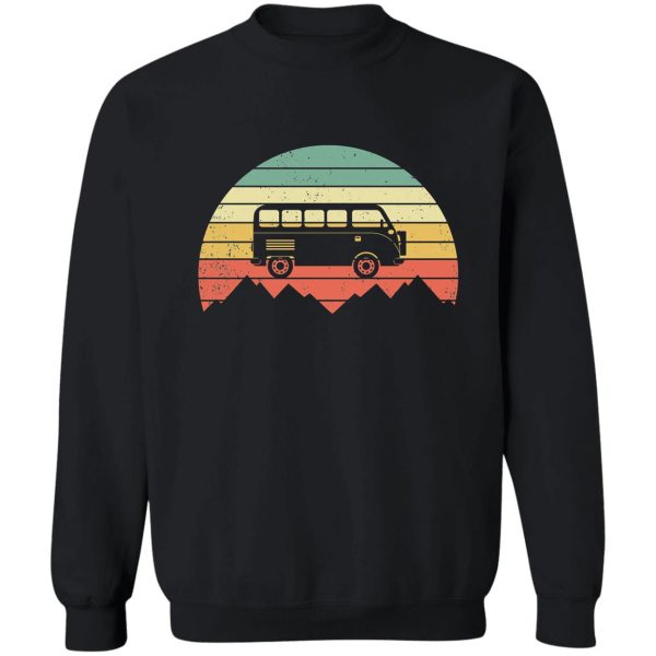 camping van camper vintage sunset sweatshirt