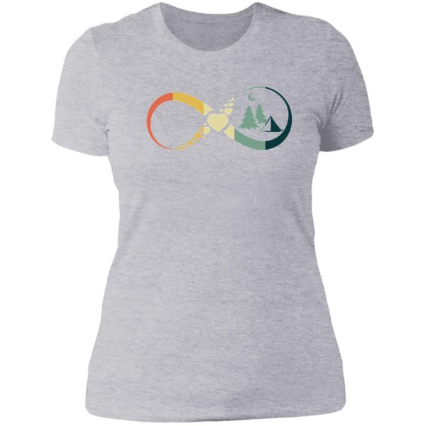 camping vintage infinity lady t-shirt