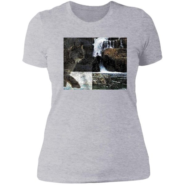 candian wilderness lynx tapestry lady t-shirt