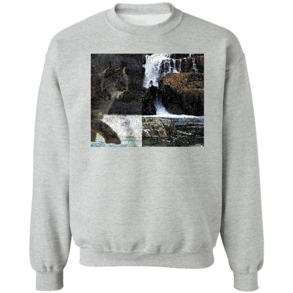 candian wilderness lynx tapestry sweatshirt