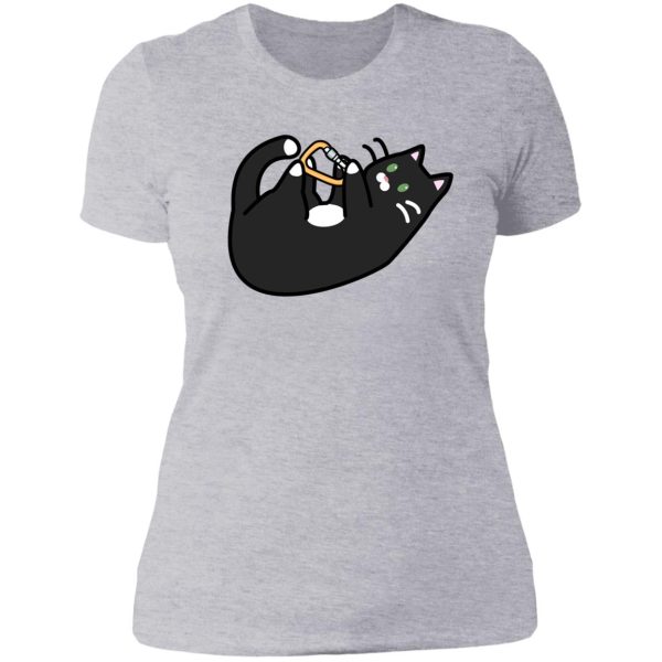 carabiner cat! - mr. jingles lady t-shirt
