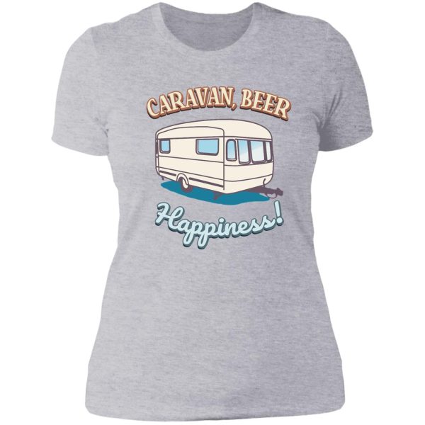 caravan beer happiness! lady t-shirt