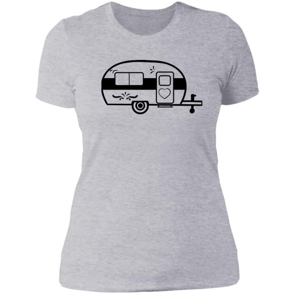 caravan camper life camping camper camping life happy camper lady t-shirt