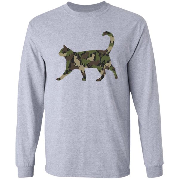 cat in camouflage long sleeve