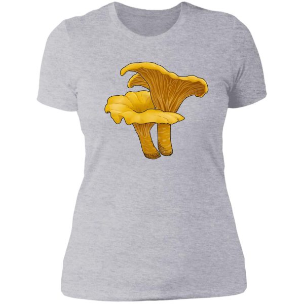 chanterelles (edible mushroom series) lady t-shirt