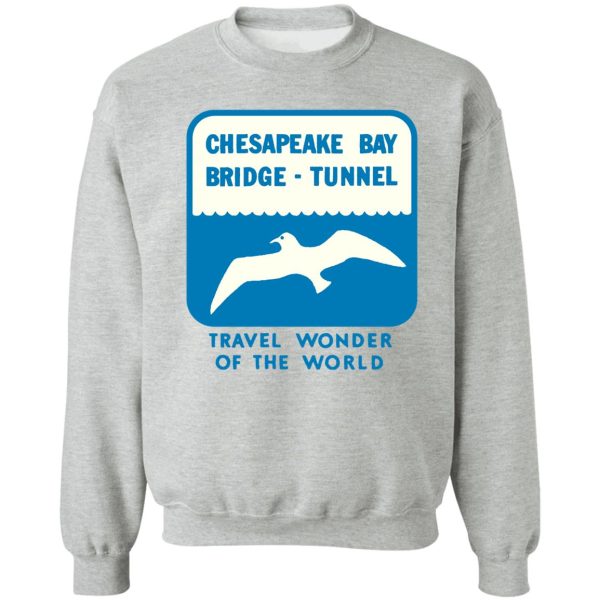 chesapeake bay bridge tunnel vintage travel decal sweatshirt