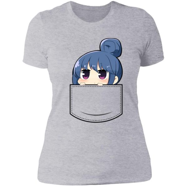 chibi shima rin in your pocket - yuru camp lady t-shirt