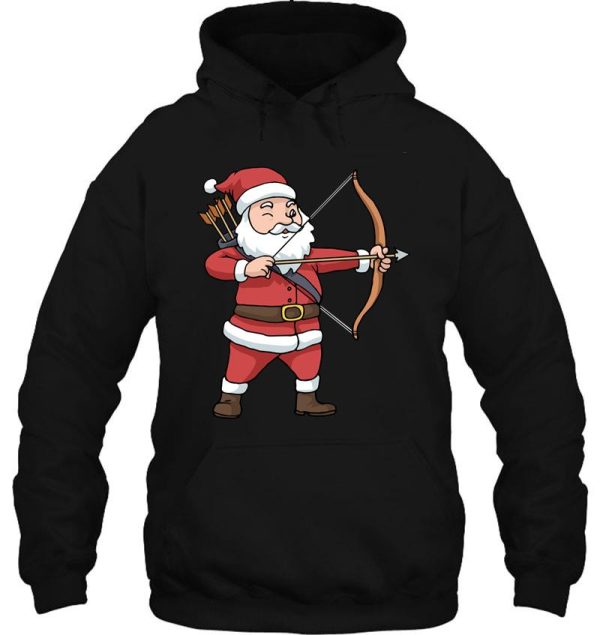 christmas archery arrow bow hunting santa claus hoodie