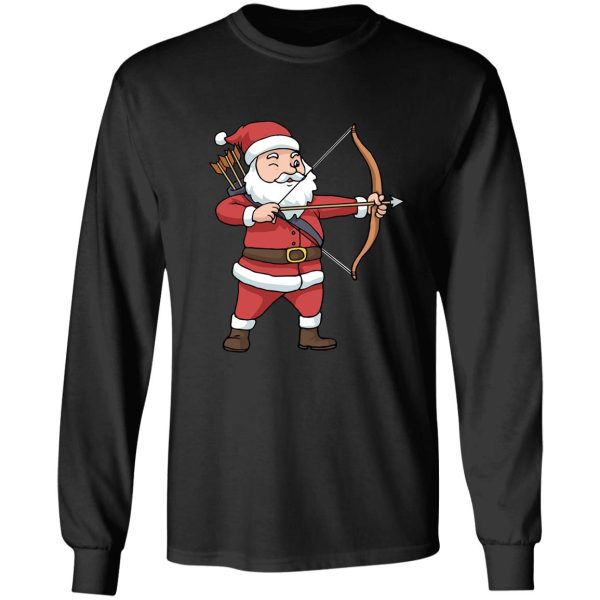 christmas archery arrow bow hunting santa claus long sleeve