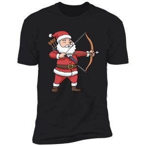 christmas archery arrow bow hunting santa claus shirt