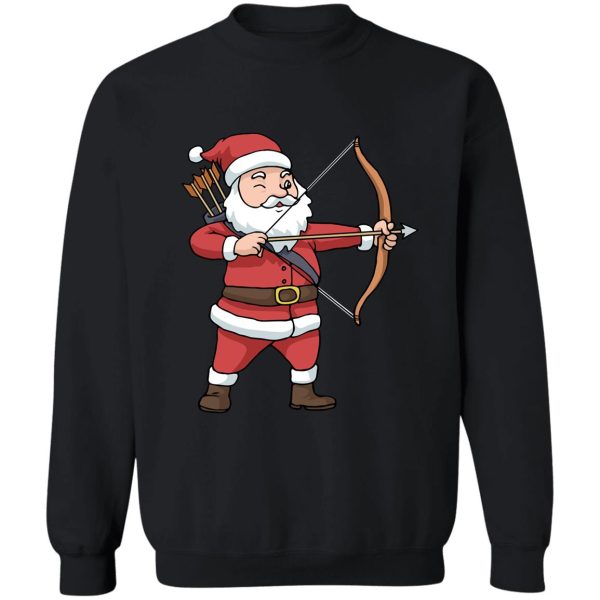 christmas archery arrow bow hunting santa claus sweatshirt
