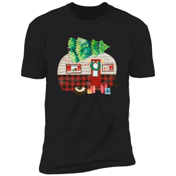 christmas camper gift . buffalo plaid christmas camper shirt