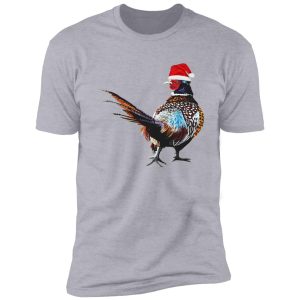christmas pheasant - festive pheasants - game bird- christmas pheasant art shirt