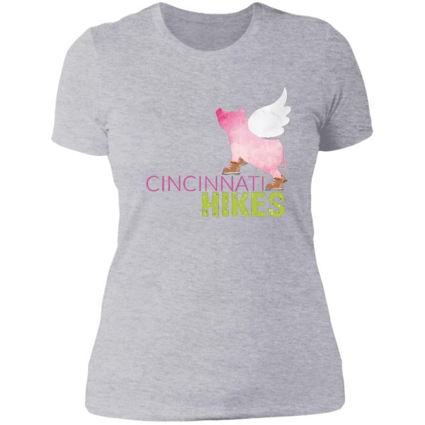 cincinnati hikes pig and title lady t-shirt