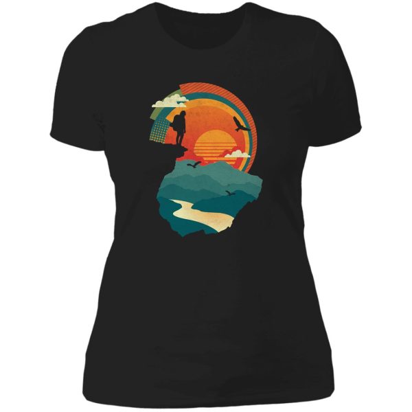 cliff edge lady t-shirt