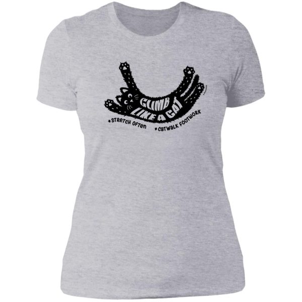 climb like a cat lady t-shirt