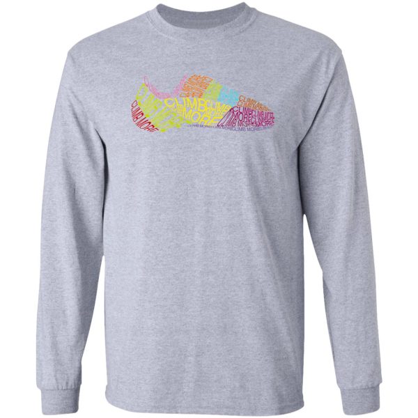 climb more shoes long sleeve