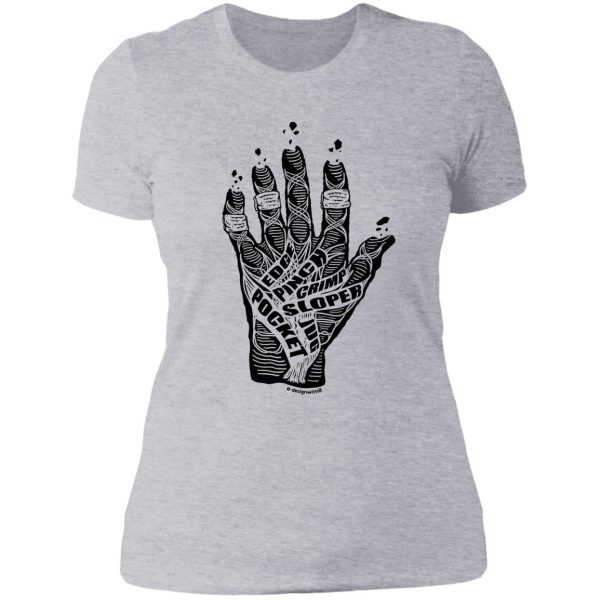 climbers pulleytendon lady t-shirt