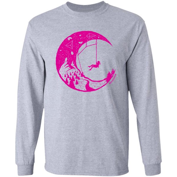 climbers sky (girls rock version) rock climbing long sleeve