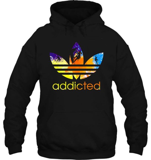 climbing addicted watercolor hoodie