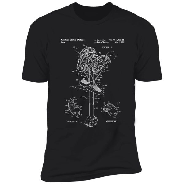 climbing anchor patent - rock climber art - black chalkboard shirt