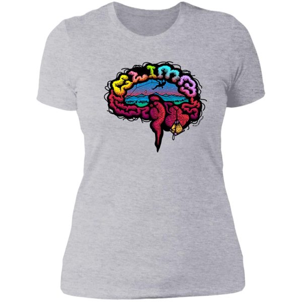 climbing brain anatomy rock climbing bouldering lady t-shirt