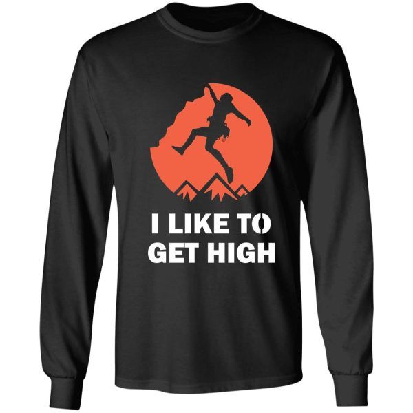 climbing funny t-shirt long sleeve