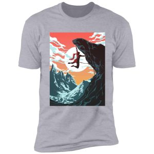 climbing girl vector art shirt