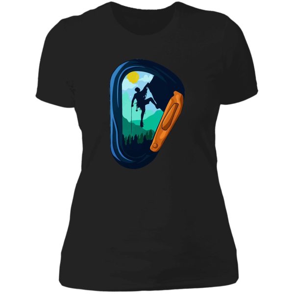 climbing man lady t-shirt