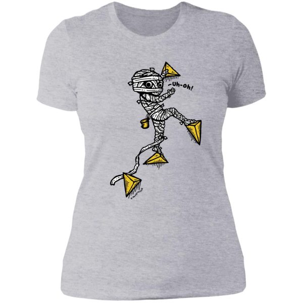 climbing mummy rock climbing lady t-shirt