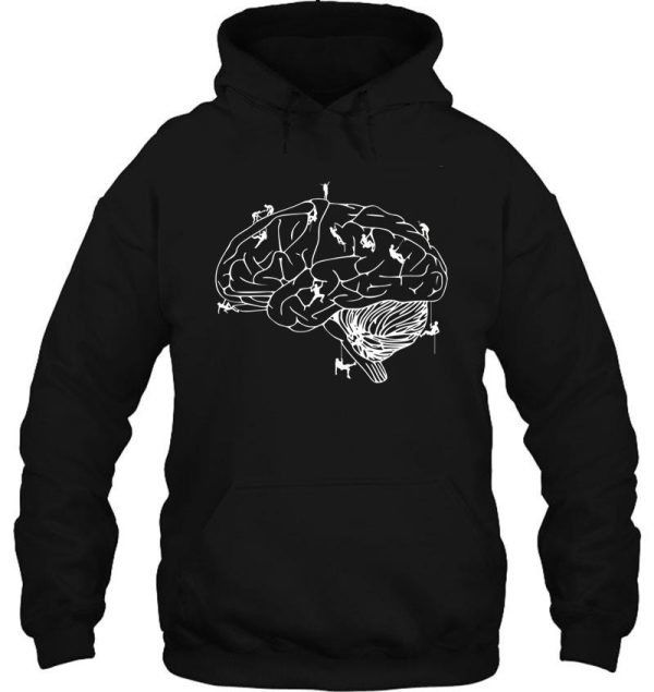 climbing on the brain hoodie