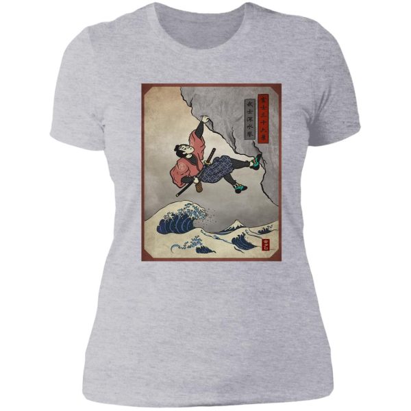 climbing samurai deep water soloing lady t-shirt