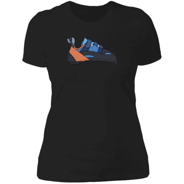 climbing shoe illustration lady t-shirt