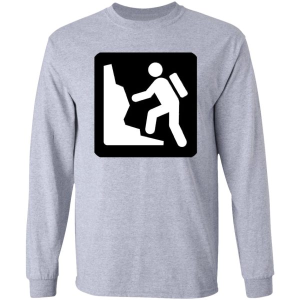 climbing sign & camper hiker long sleeve