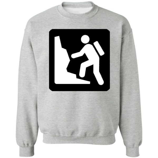 climbing sign & camper hiker sweatshirt