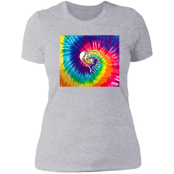 climbing tie dye lady t-shirt