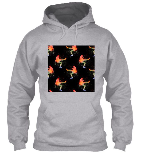 climbing watercolor art pattern hoodie