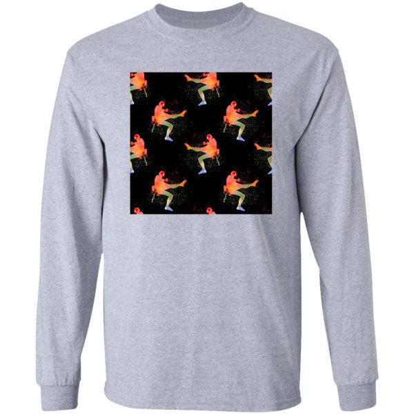 climbing watercolor art pattern long sleeve