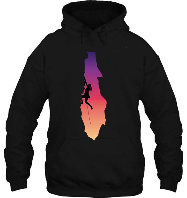 climbing woman hoodie