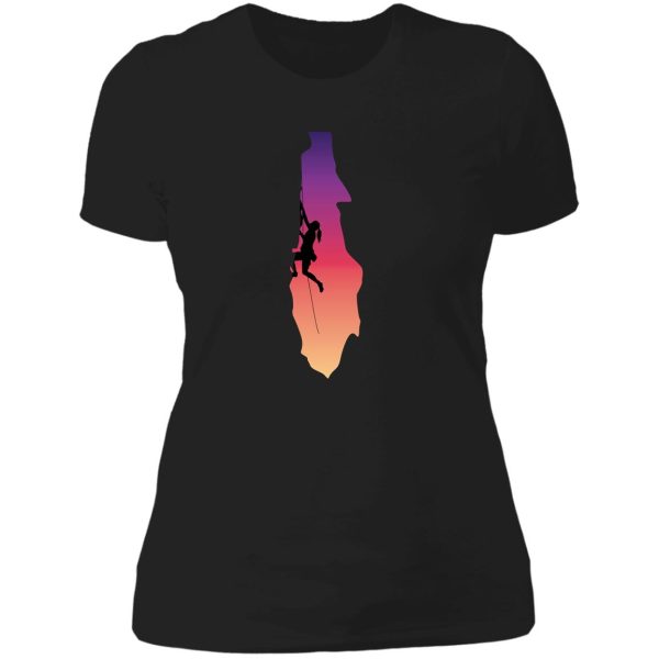 climbing woman lady t-shirt