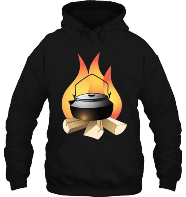 coffee pot and camp fire hoodie