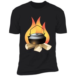 coffee pot and camp fire shirt