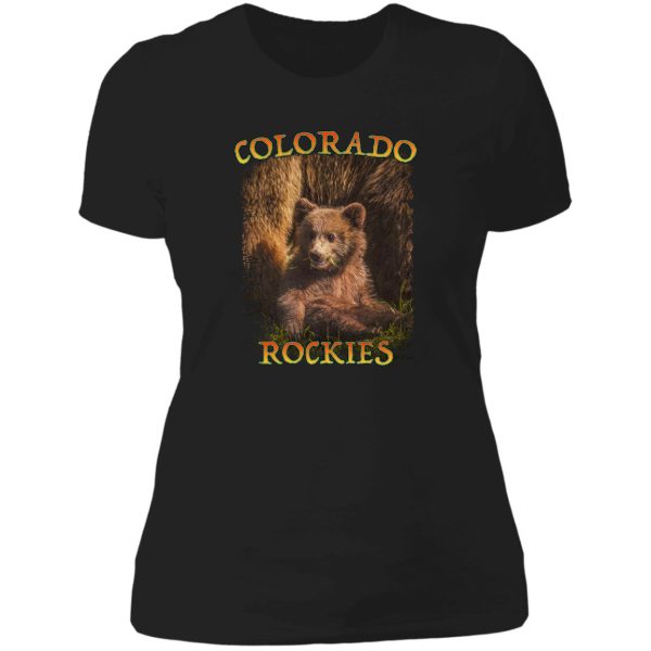 colorado bear nature hiking 80s 90s sports lady t-shirt