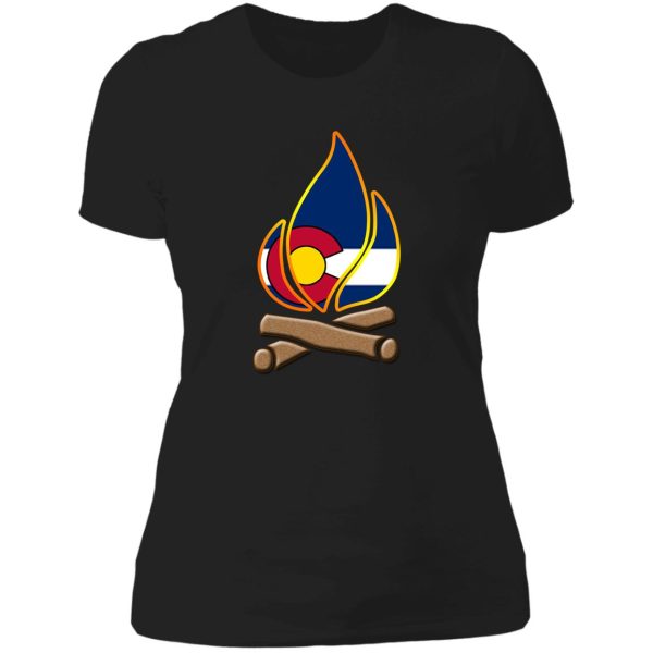 colorado campfire lady t-shirt