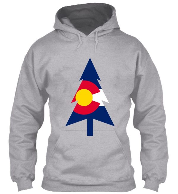 colorado flag tree & explorer travel hoodie