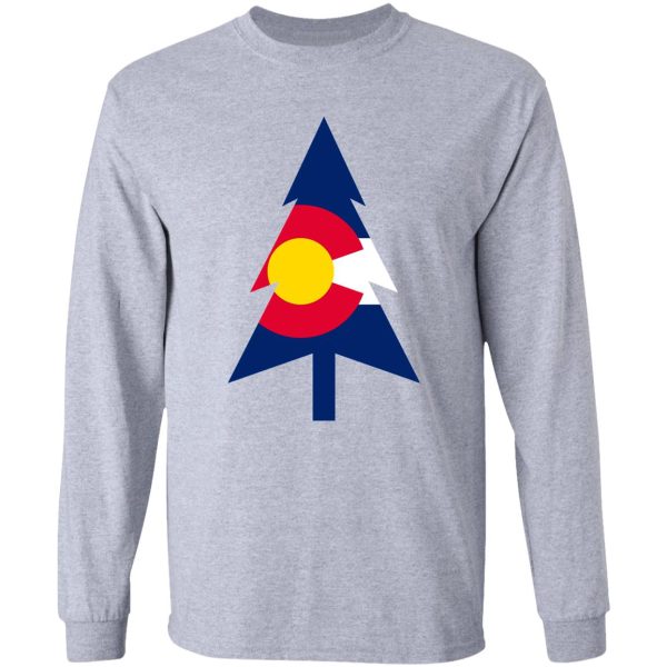 colorado flag tree & explorer travel long sleeve